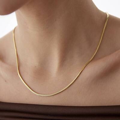 Altın 2.20 mm Balıksırtı Zincir - 1