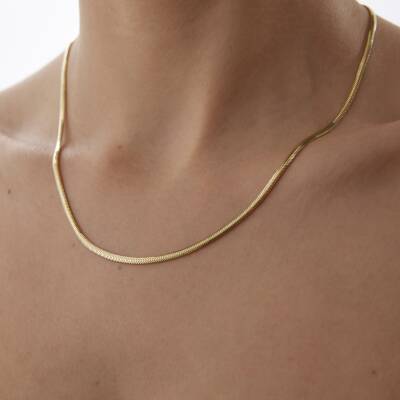 Altın 2.50 mm Balıksırtı Zincir - 2