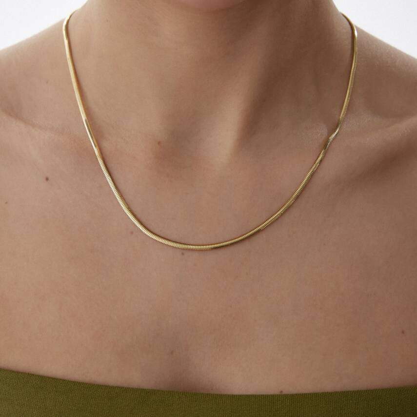 Altın 2.50 mm Balıksırtı Zincir - 3