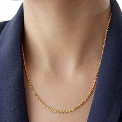 Altın 2 mm Halat Zincir - 2