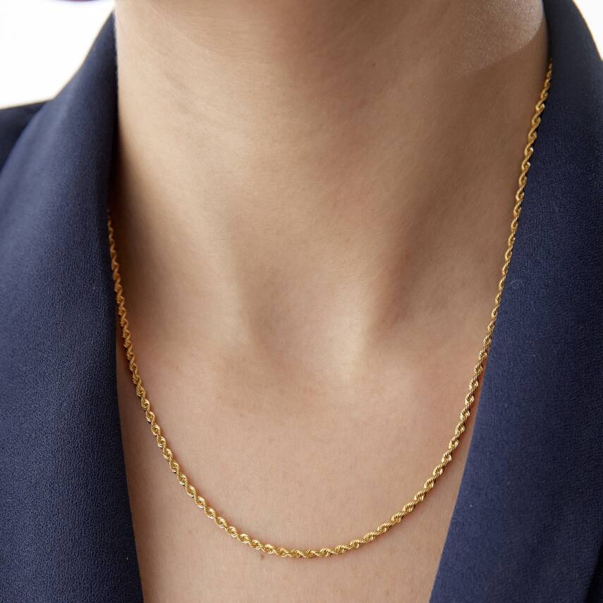 Altın 2 mm Halat Zincir - Semih Haşhaş Kuyumculuk (1)