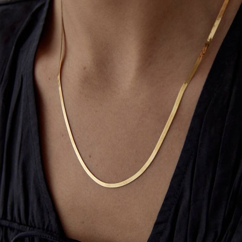 Altın İnce İtalyan Ezme Zincir - Semih Haşhaş Kuyumculuk (1)