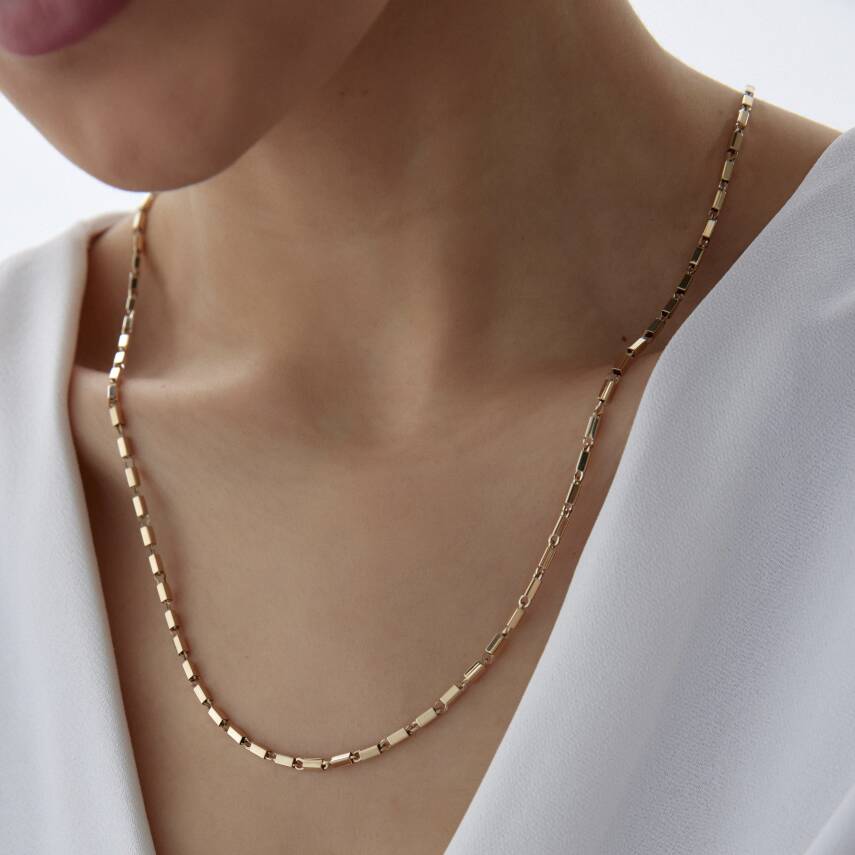 Altın İtalyan Prizma Zincir Kolye - Semih Haşhaş Kuyumculuk