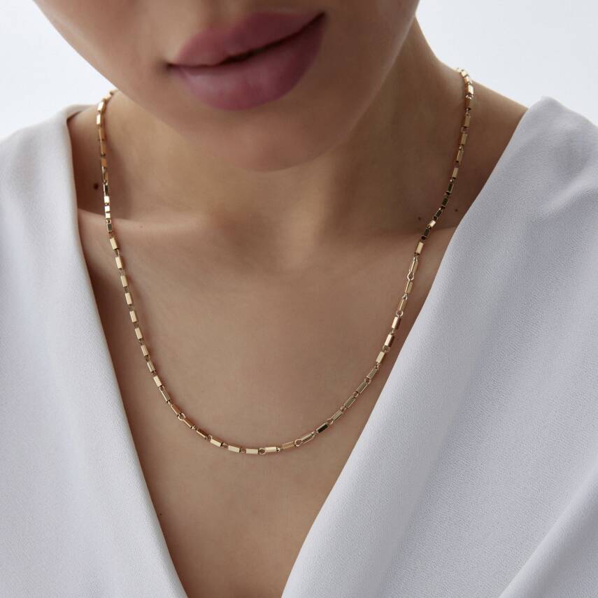 Altın İtalyan Prizma Zincir Kolye - Semih Haşhaş Kuyumculuk (1)