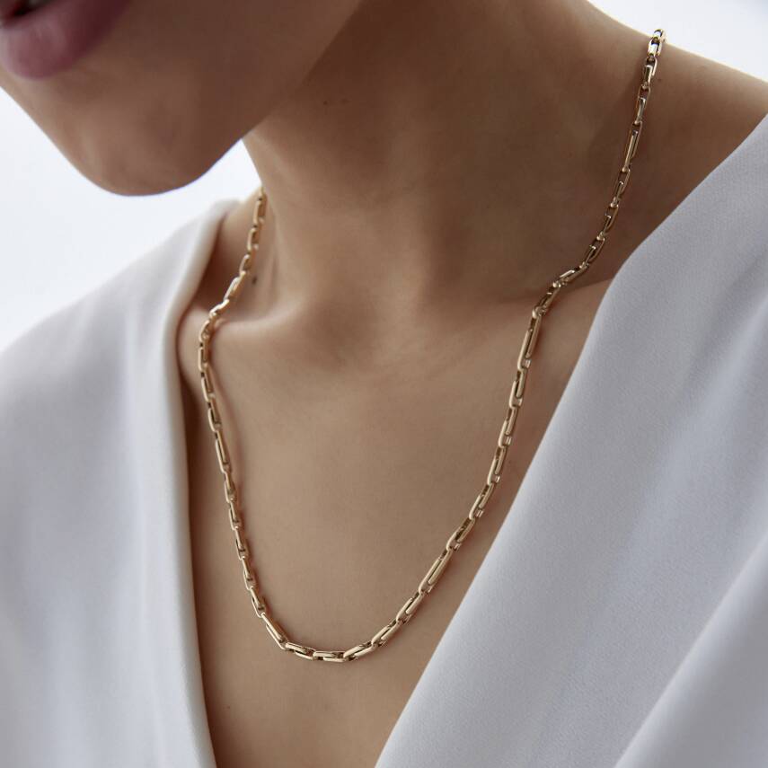 Altın Oval Halka Zincir - Semih Haşhaş Kuyumculuk