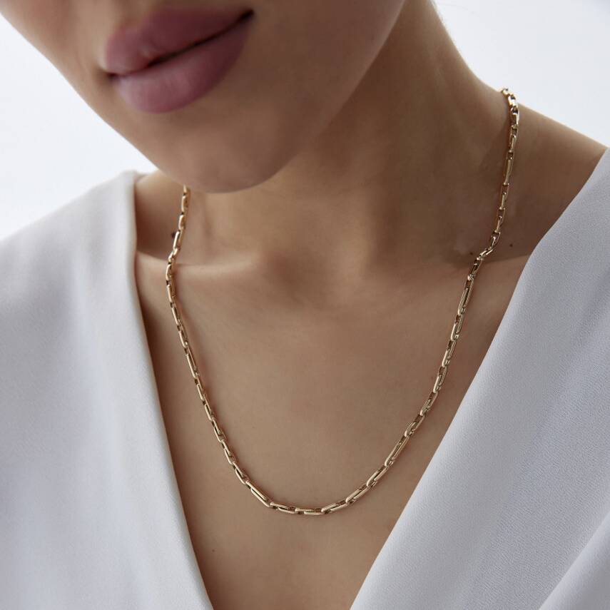 Altın Oval Halka Zincir - Semih Haşhaş Kuyumculuk (1)