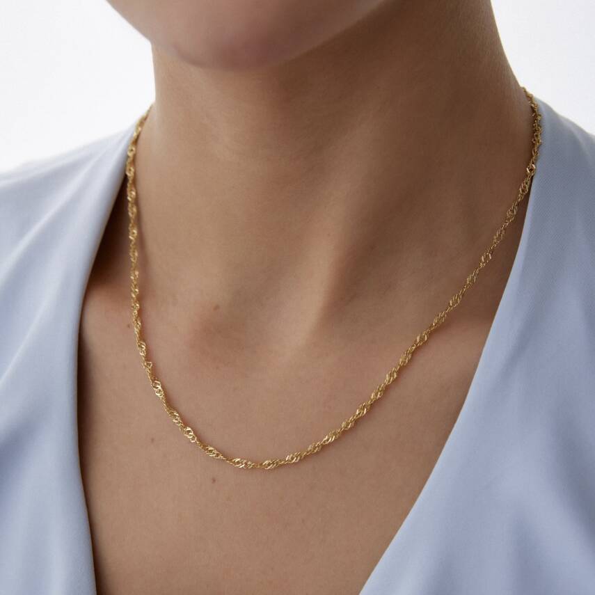 Altın Singapur Zincir - Semih Haşhaş Kuyumculuk