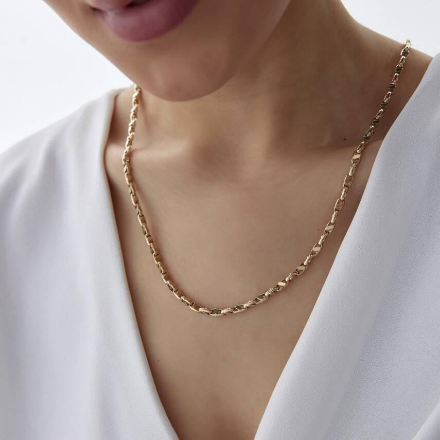 Altın Spiral Ataş Zincir - Semih Haşhaş Kuyumculuk (1)