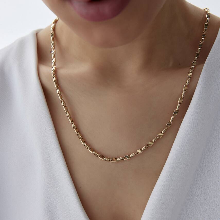 Altın Spiral Ataş Zincir - 3