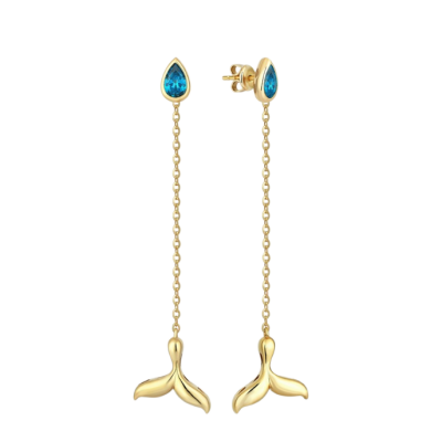 Aqualis Deniz Kızı Altın Cetaş Küpe - Cetaş 