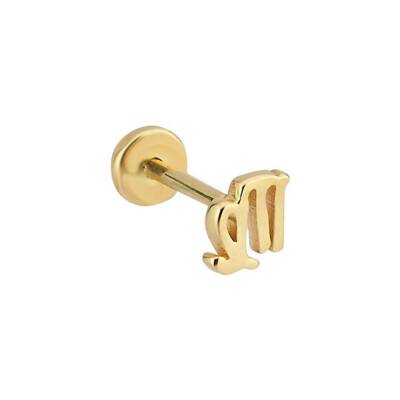 Başak Burcu Altın Tragus Piercing - 1