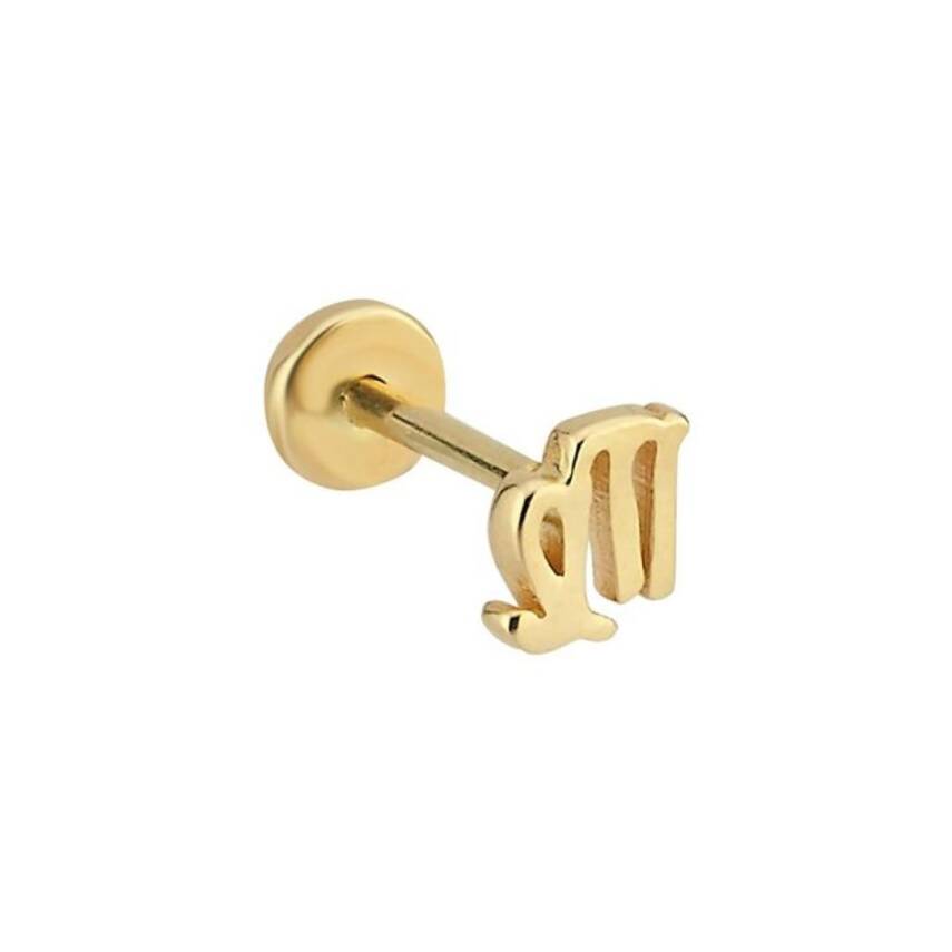 Başak Burcu Altın Tragus Piercing - 1