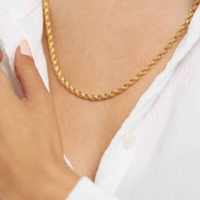 Burgu Zincir Altın Kolye - 1