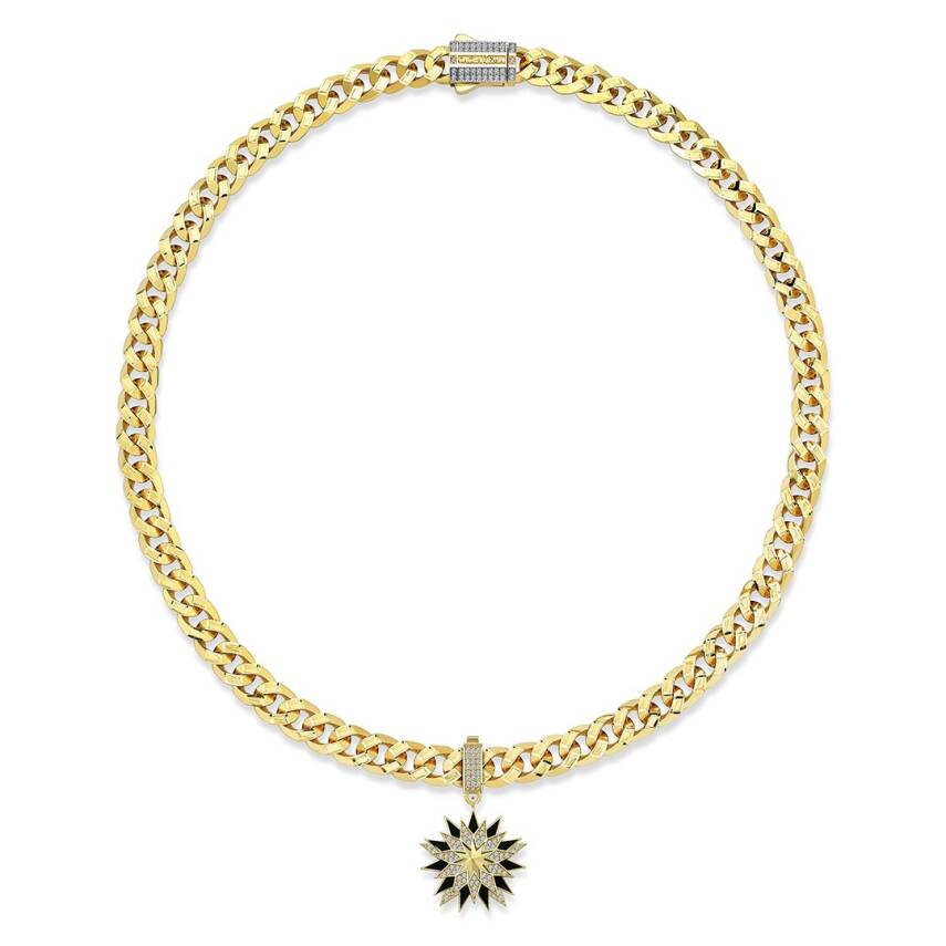 Çağla X Ema Siyah Mineli Taşlı Güneş Charm - 4