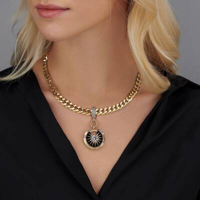 Çağla X Ema Taşlı Yıldız Kolye Ucu Charm - 1