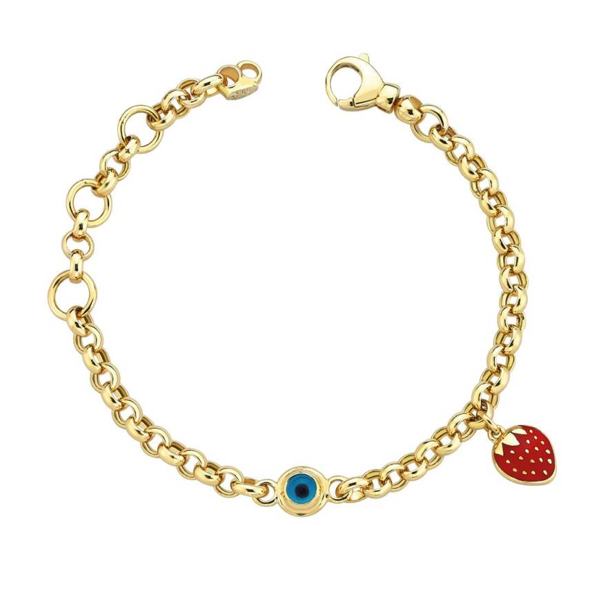 Cetaş Çilekli Altın Çocuk Bilekliği - CETAŞ