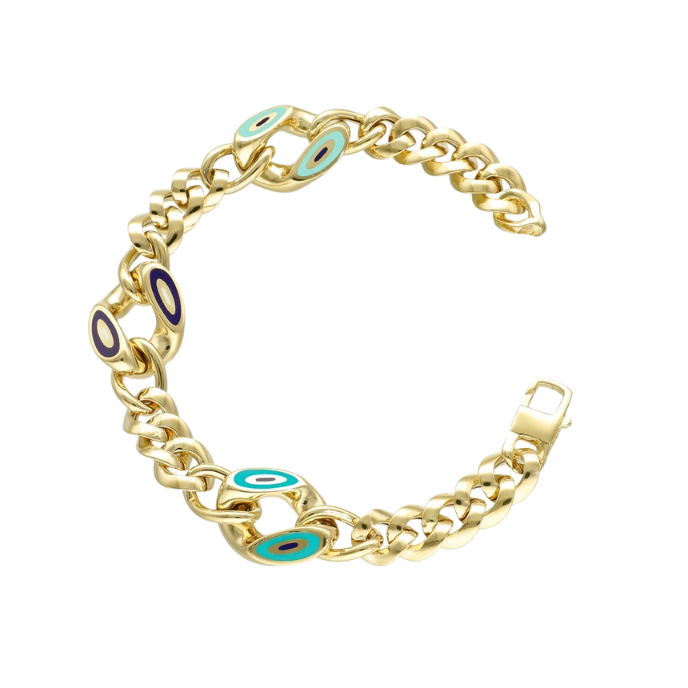 Cetaş Fortuna Mine İşlemeli Altın Bileklik - Cetaş 