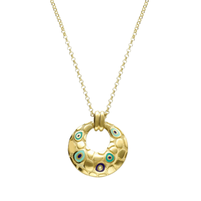 Cetaş Fortuna Turkuaz Mineli Tılsım Altın Kolye - Cetaş 