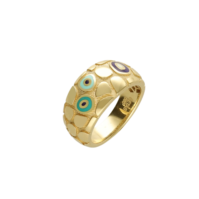 Cetaş Fortuna Turkuaz Mineli Tılsım Altın Yüzük - Cetaş 