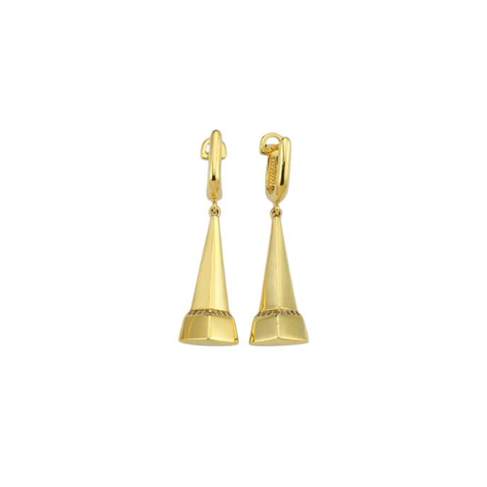 Cetaş Minima Piramit Altın Küpe - Cetaş 