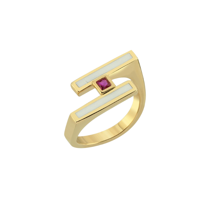 Cetaş Minima Tek Taşlı Mineli Altın Yüzük - Cetaş 