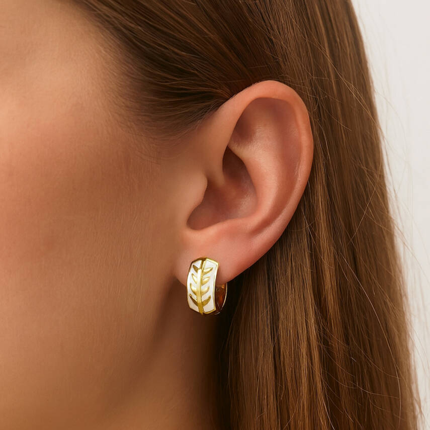 Cetaş Olivia Beyaz Mineli Küpe - CETAŞ (1)