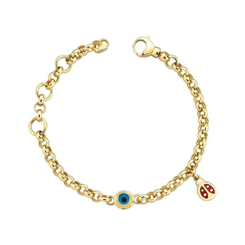 Cetaş Uğur Böcekli Altın Çocuk Bileklik - CETAŞ