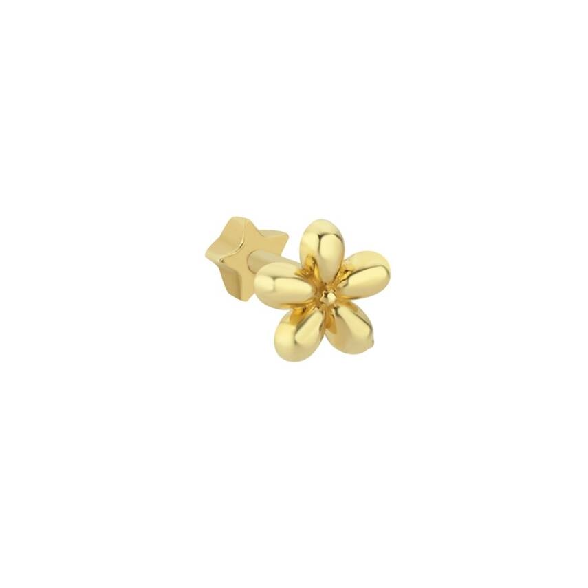 Çiçek Altın Tragus Piercing - 1