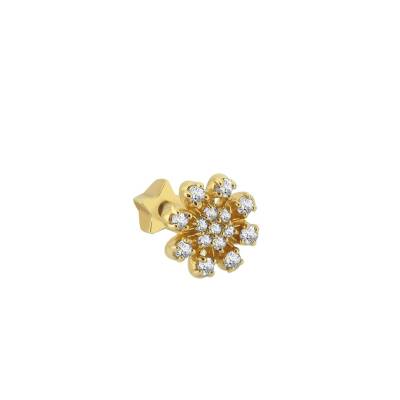 Çiçek Altın Tragus Piercing - 1
