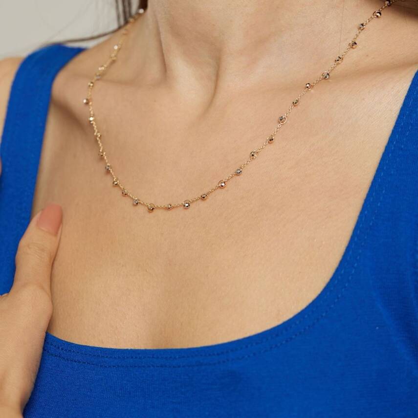 Dorika Toplu Minimal Altın Zincir Kolye - Semih Haşhaş Kuyumculuk