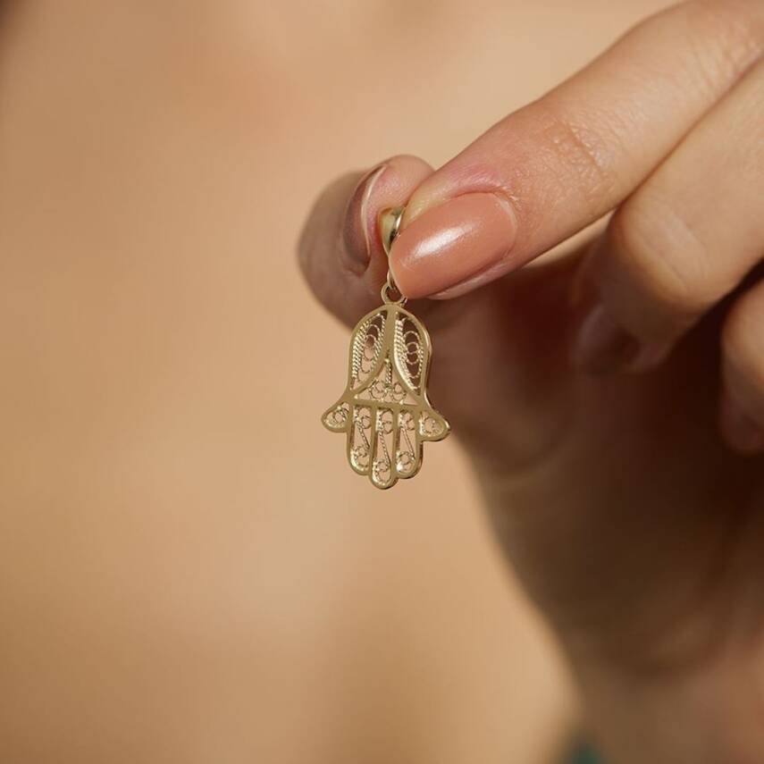 Fatma Ana Eli Altın Kolye Ucu - Semih Haşhaş Kuyumculuk