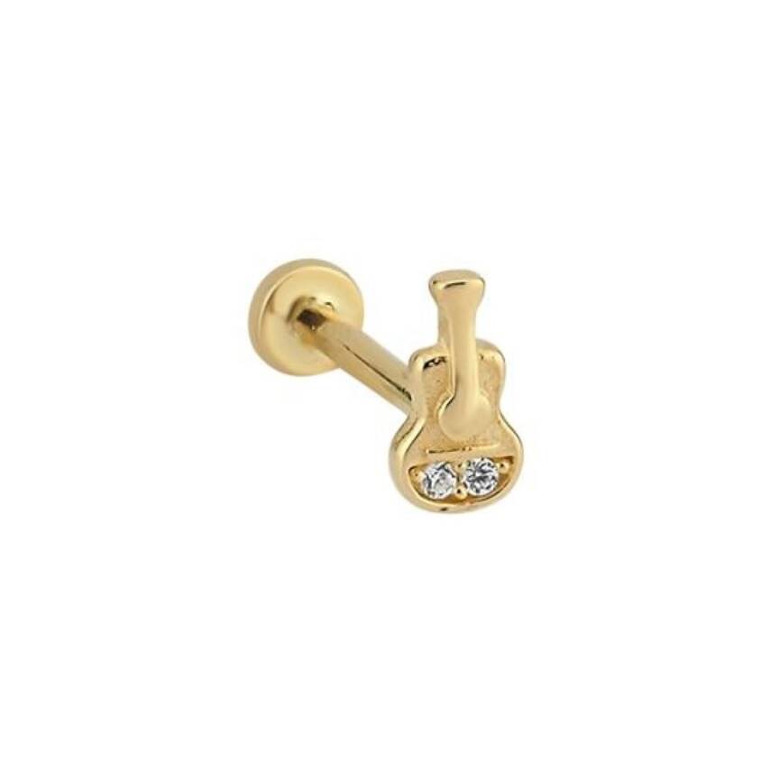 Gitar Altın Tragus Piercing - 1