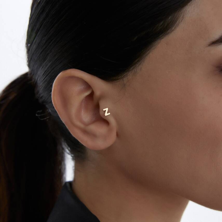 Harf Altın Tragus Piercing - 2