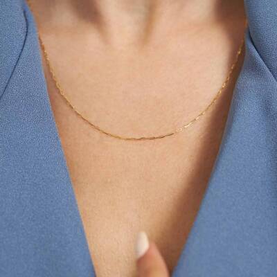 İnce Altın Zincir Kolye - 1
