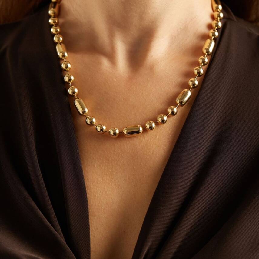 İri Formlu Altın Zincir Kolye - Semih Haşhaş Kuyumculuk