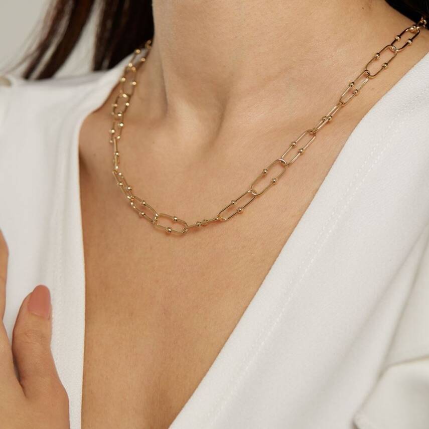 İtalyan Ataçlı Tasarım Altın Kolye - Semih Haşhaş Kuyumculuk