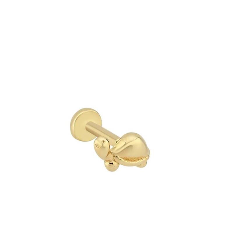 Kaplumbağa Altın Tragus Piercing - 1