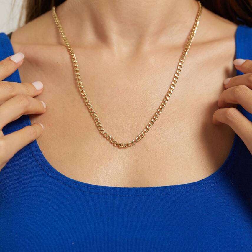 Klasik Tasarım Altın Zincir Kolye - Semih Haşhaş Kuyumculuk