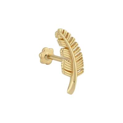 Kuş Tüyü Altın Tragus Piercing - 1