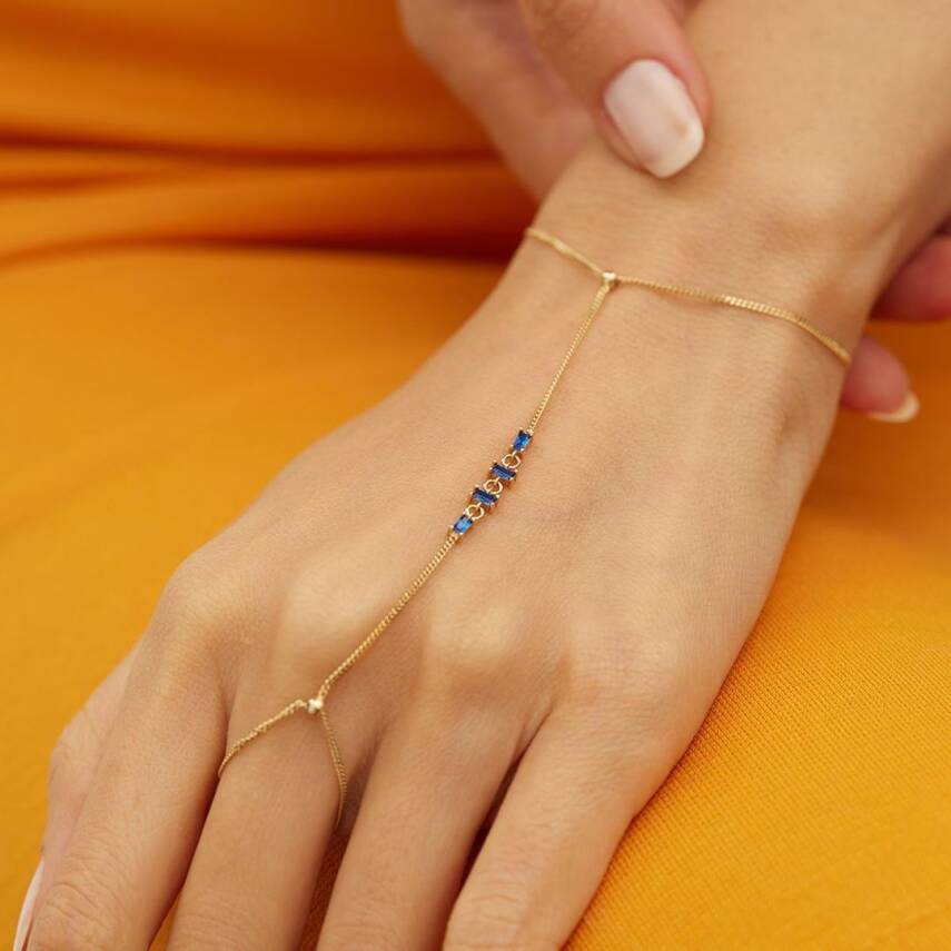 Mavi Taşlı Altın Şahmeran - Semih Haşhaş Kuyumculuk