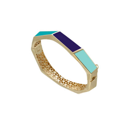  Minima Mineli Geometrik Altın Cetaş Kelepçe - 1