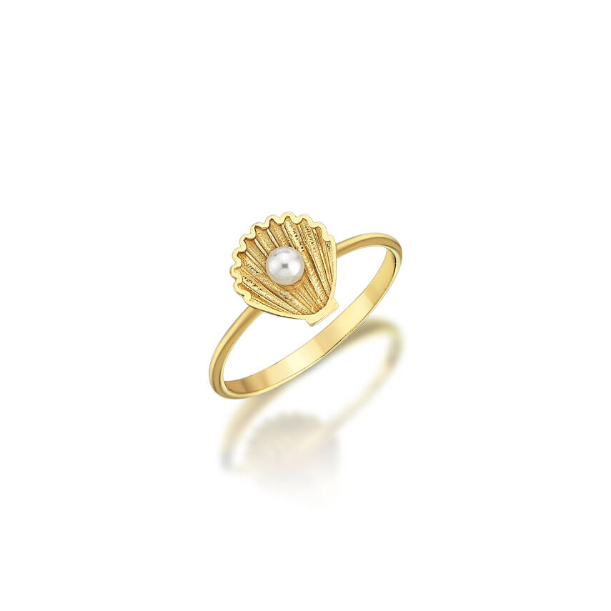 Minimal İnci Altın Yüzük - Semih Haşhaş Kuyumculuk