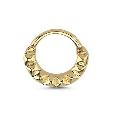 Modern Tasarımlı Altın Tragus Helix Küpe - 1