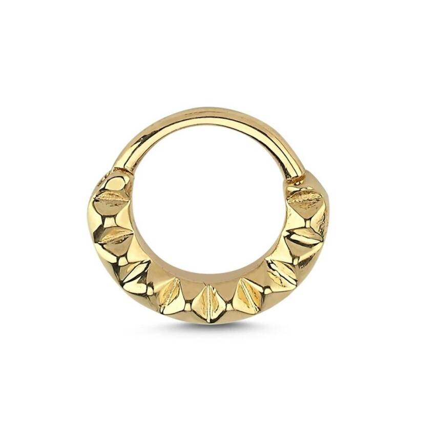 Modern Tasarımlı Altın Tragus Helix Küpe - 1