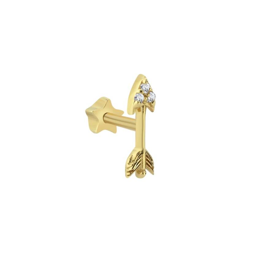 Ok Altın Tragus Piercing - 1