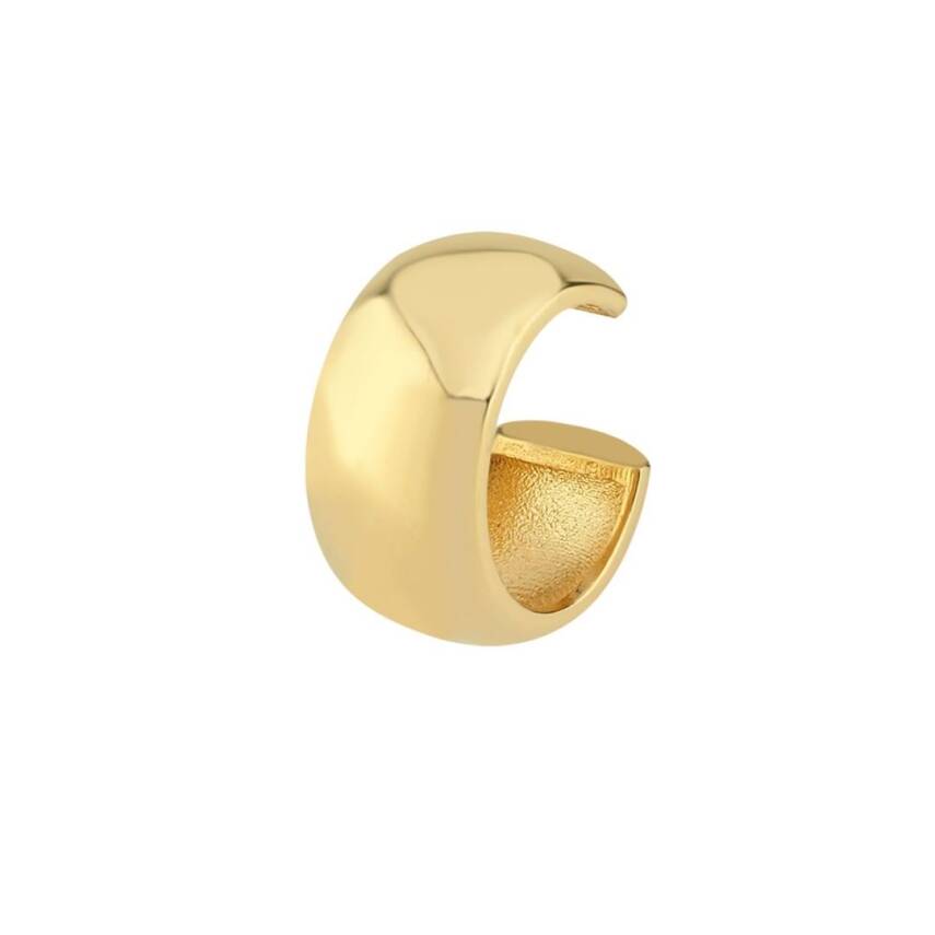 Parlak Earcuff Altın Küpe - 1