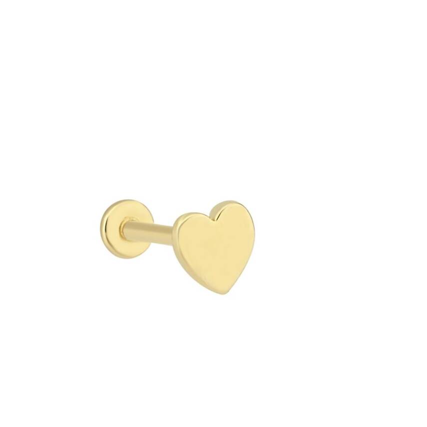 Plaka Kalp Altın Tragus Piercing - 1