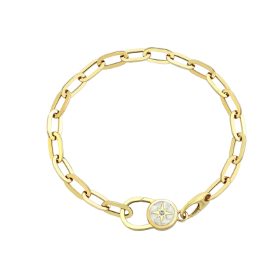 Polaris Sedef Mineli Altın Cetaş Bileklik - 1