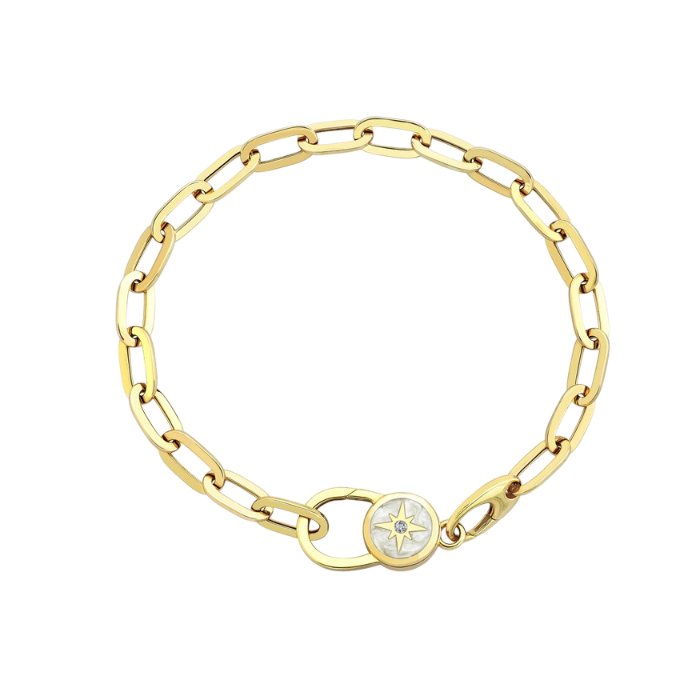 Polaris Sedef Mineli Altın Cetaş Bileklik - Cetaş 