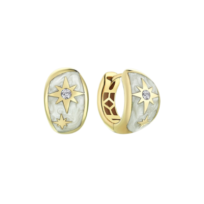 Polaris Sedef Mineli Altın Cetaş Küpe - 1